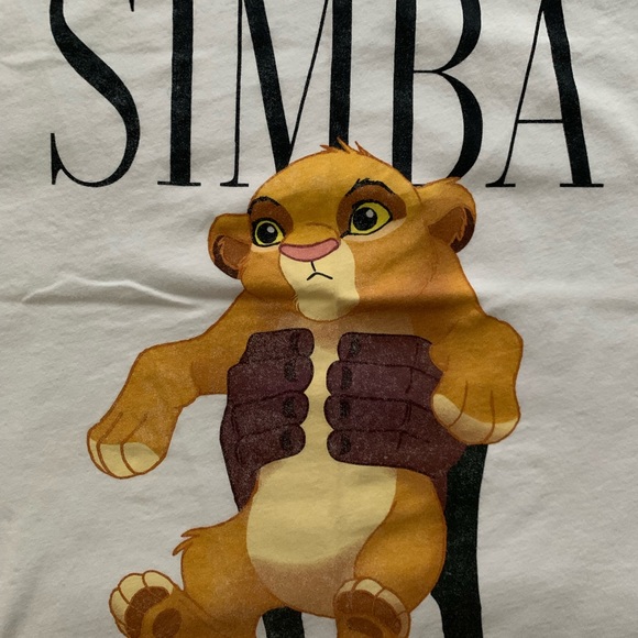 Disney The Lion King Tshirt Simba Worn twice Size S Stradivarius - Picture 4 of 6